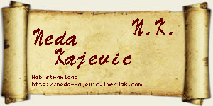 Neda Kajević vizit kartica